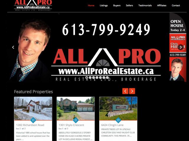 All Pro Real Estate - WordPress Design